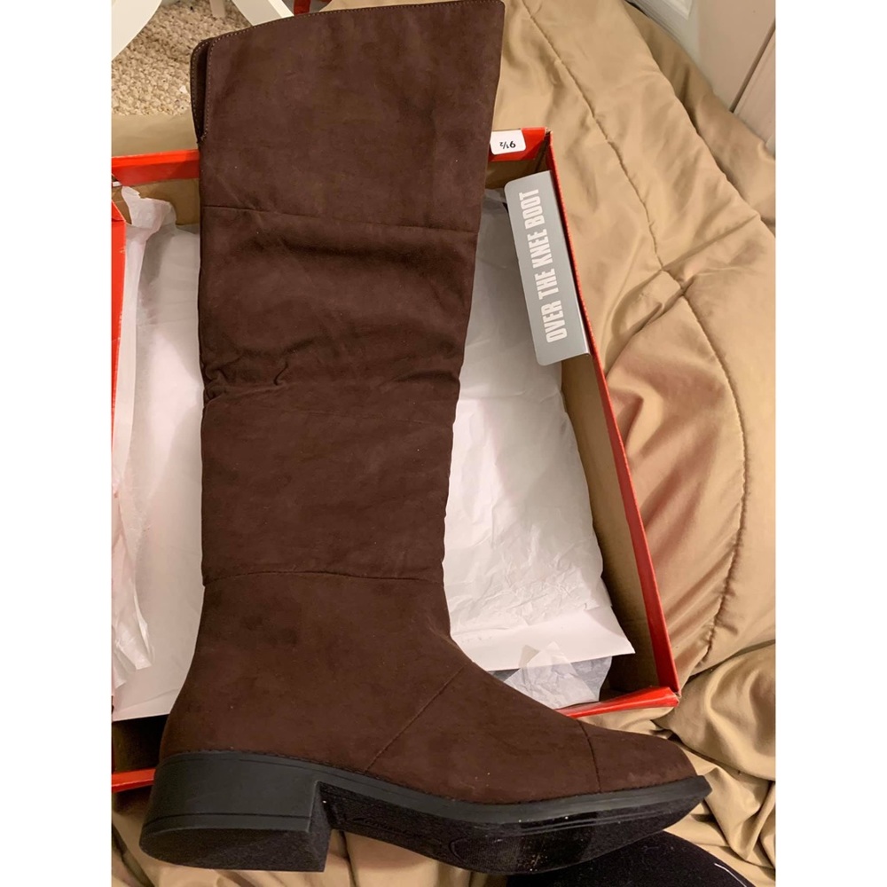 Over the Knee Brown Boot